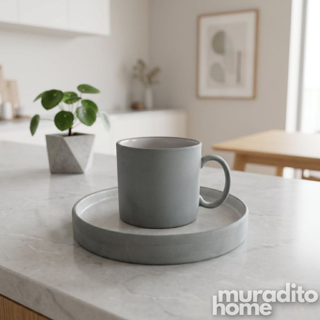 Muraditohome Takumi Premium Matte Porcelain Cup and Saucer 190 ml