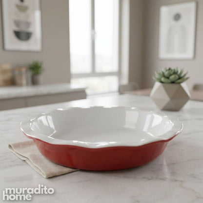 Muraditohome Premium Ceramic Serving Plate 10.75x2.25 inches