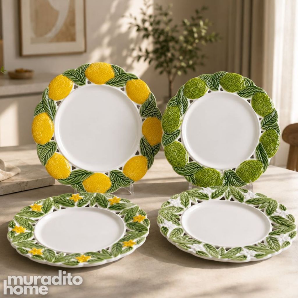 Muraditohome Amalfi Lemon & Lime  Premium Porcelain Dinnerware Collection