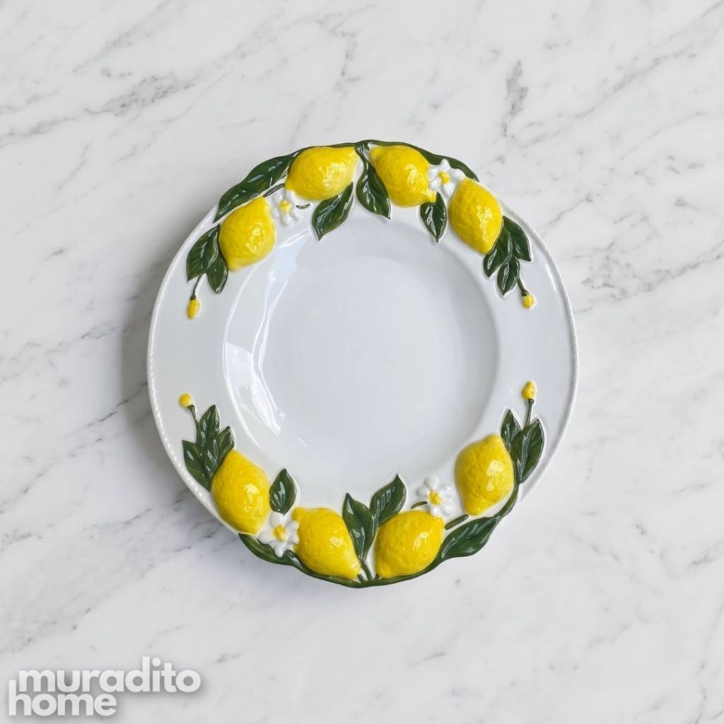 Muraditohome Bella & Monstera Premium Porcelain Plate Collection