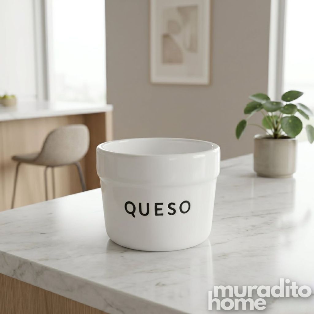 Muraditohome Taco Night Ceramic Dip Bowl Labeled Guac Queso Salsa Chips Condiment Pot