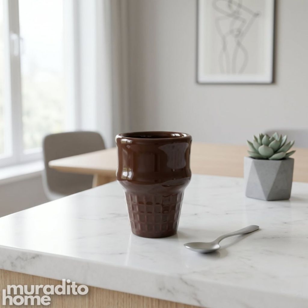 Muraditohome Ceramic Ice Cream Cone Dessert Cup Collection