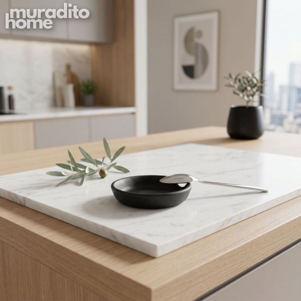 Muraditohome Minimalist Ceramic Spoon Rest 4.75x1 inches
