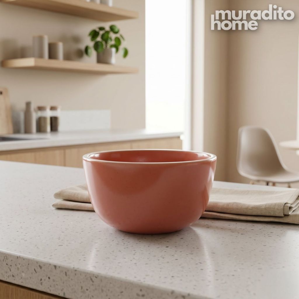 Muraditohome Minimalist Flat Rim Ceramic Dinnerware Collection