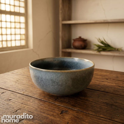 Muraditohome Premium Rustic Blue Stoneware Dinnerware Collection