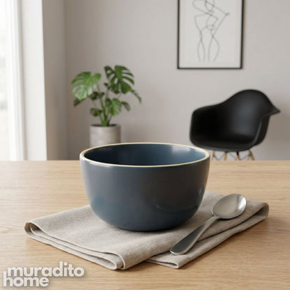 Muraditohome Minimalist Flat Rim Ceramic Dinnerware Collection