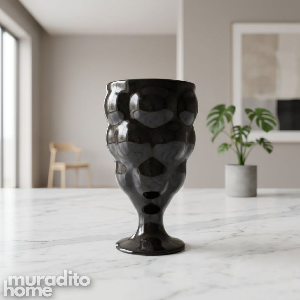 Muraditohome Aesthetic Ceramic Bubble Goblet 200ml