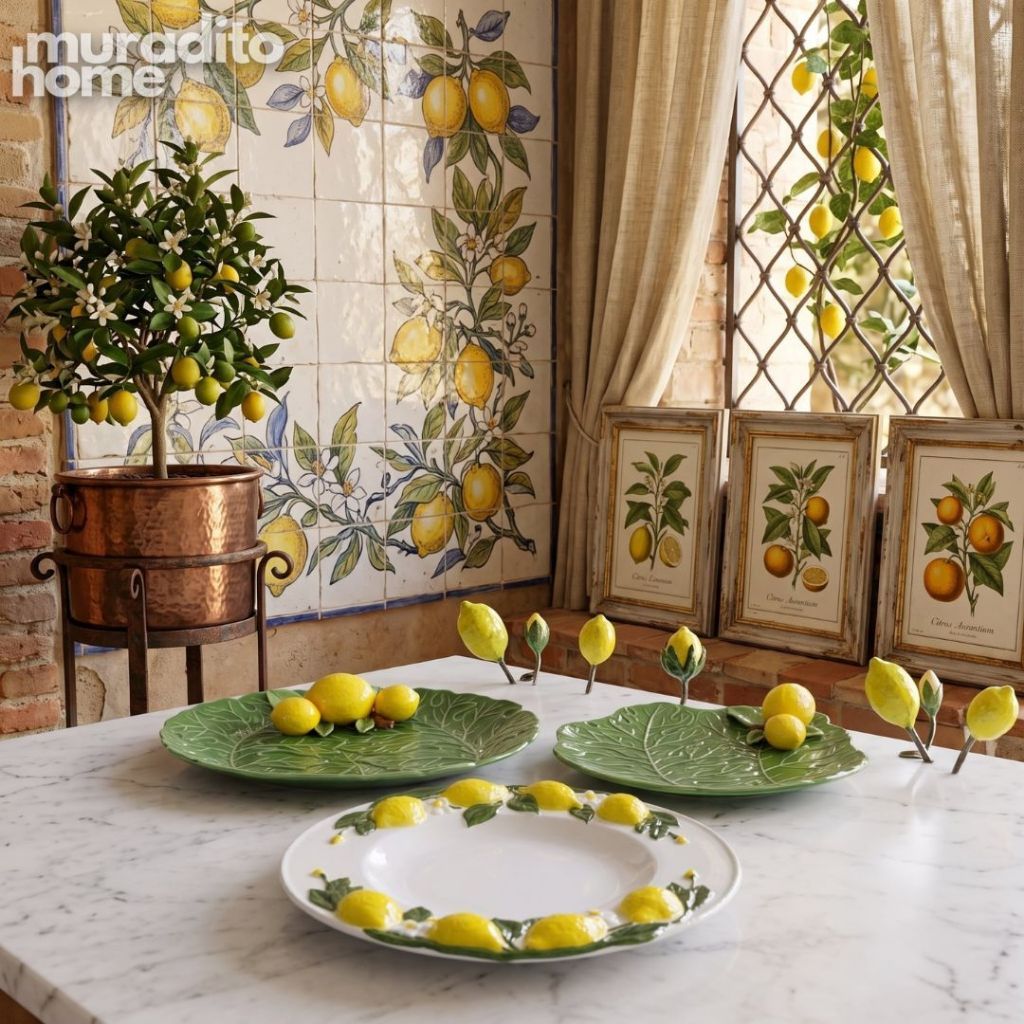Muraditohome Bella & Monstera Premium Porcelain Plate Collection