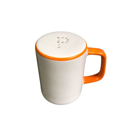 Muraditohome Aesthetic Mug-Shaped Ceramic Salt & Pepper Shakers 3.5x2.5x3.5 inches