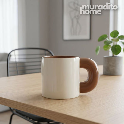 Muraditohome remium Garab & Elvira Ceramic Mug 570ml | Extra Large Thick Handle Tea & Coffee Cup
