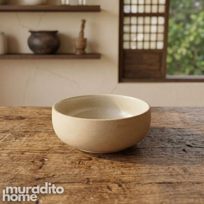 Muraditohome Aesthetic Two-Tone Stoneware Bowl 5x2 inches