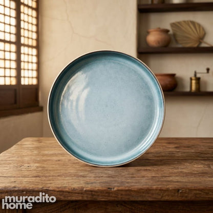 Muraditohome Premium Slate Blue Stoneware Dinnerware Collection