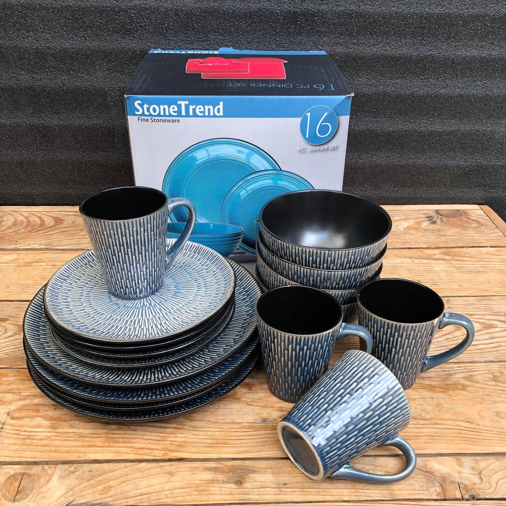 Liam 16 Piece Set Fine Stoneware Plate