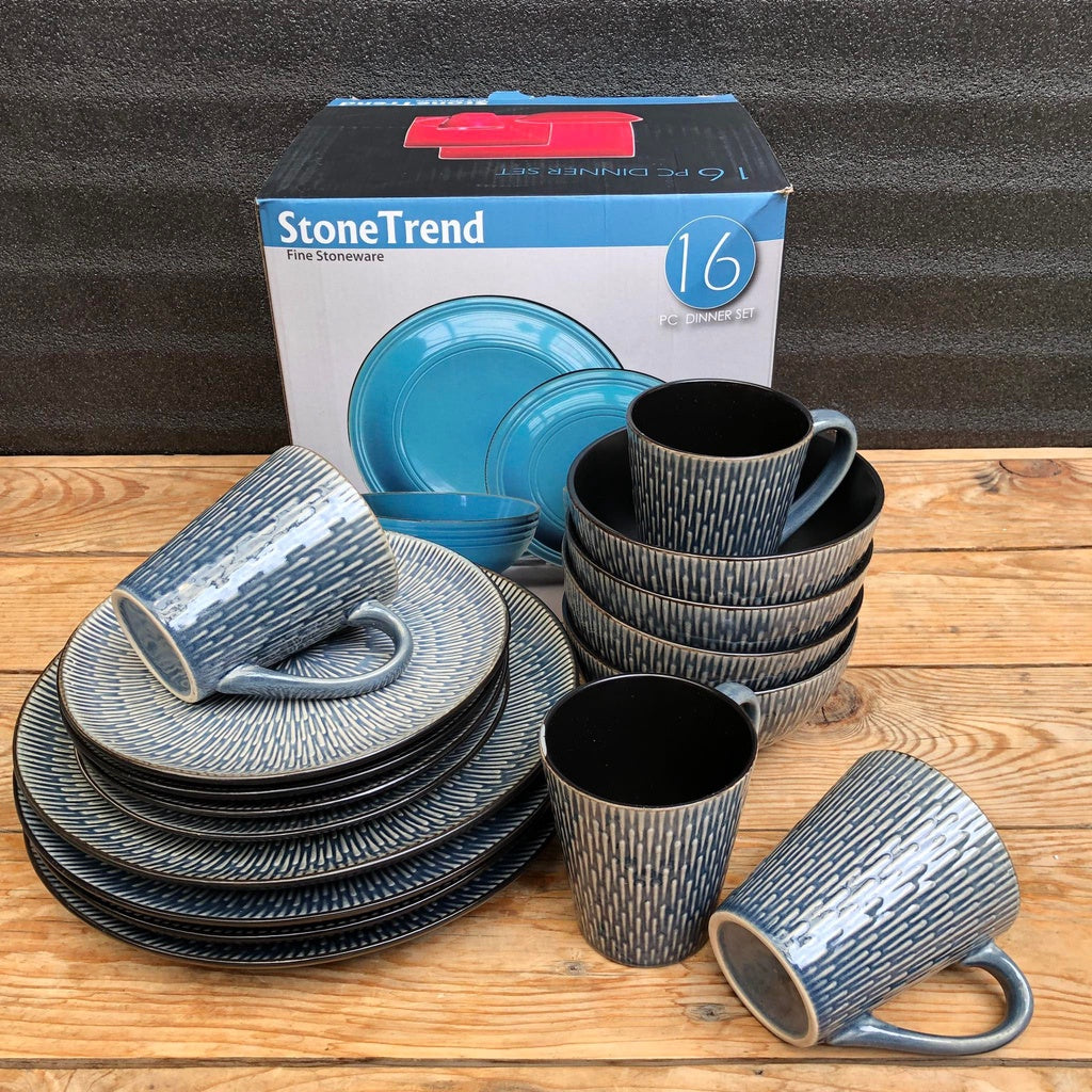 Liam 16 Piece Set Fine Stoneware Plate