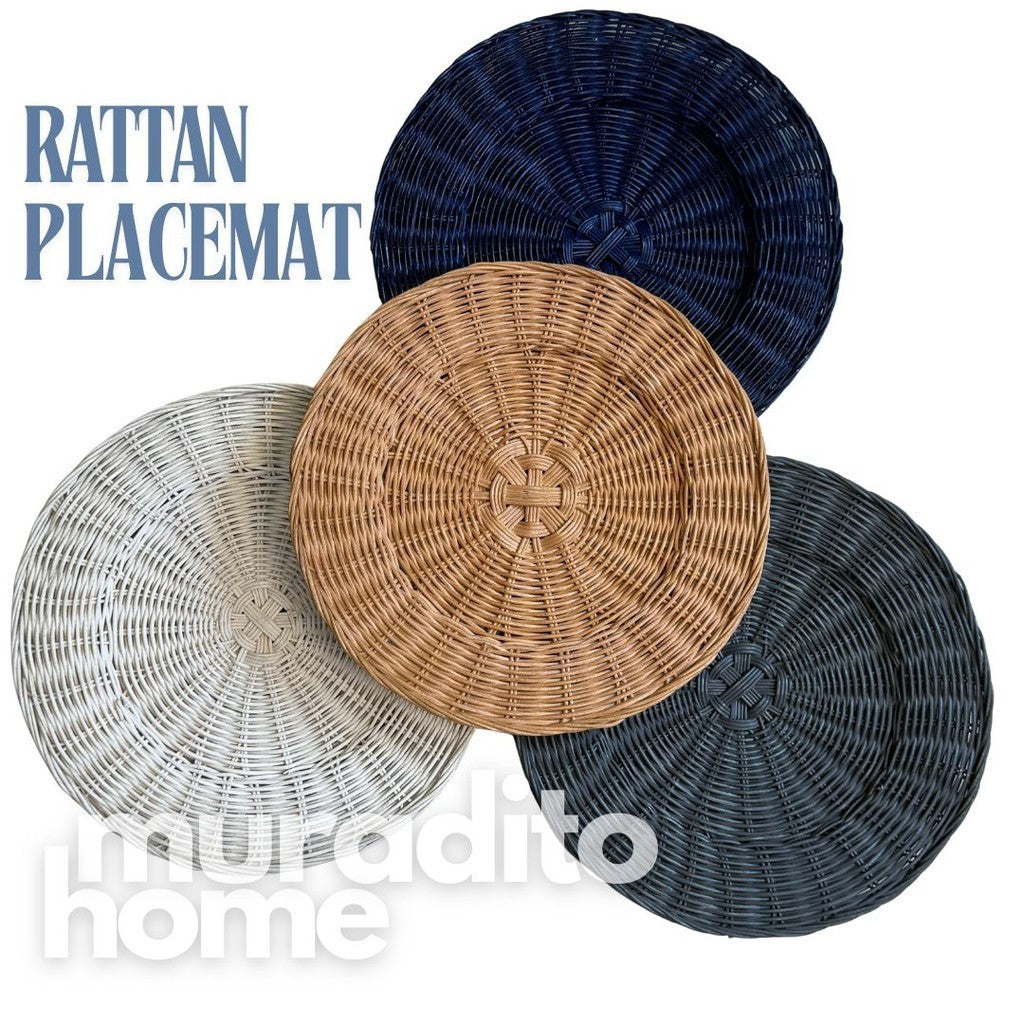 MURADITOHOME Local Rattan Placemats 13 inches Native