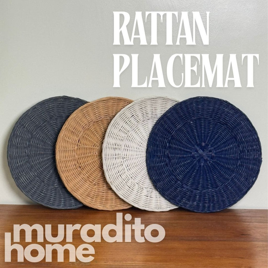 MURADITOHOME Local Rattan Placemats 13 inches Native