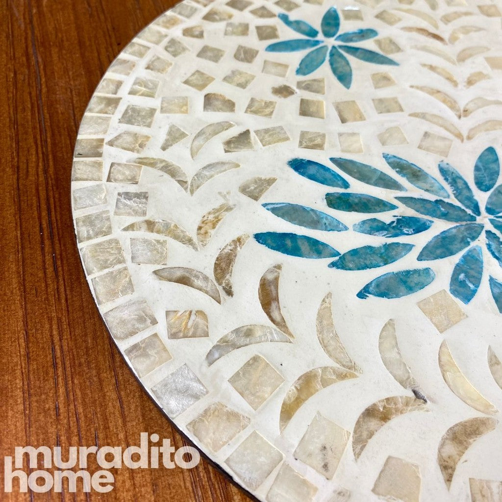 MURADITOHOME Banoy Mother of Pearl  Placemat 13"
