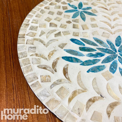 MURADITOHOME Banoy Mother of Pearl  Placemat 13"