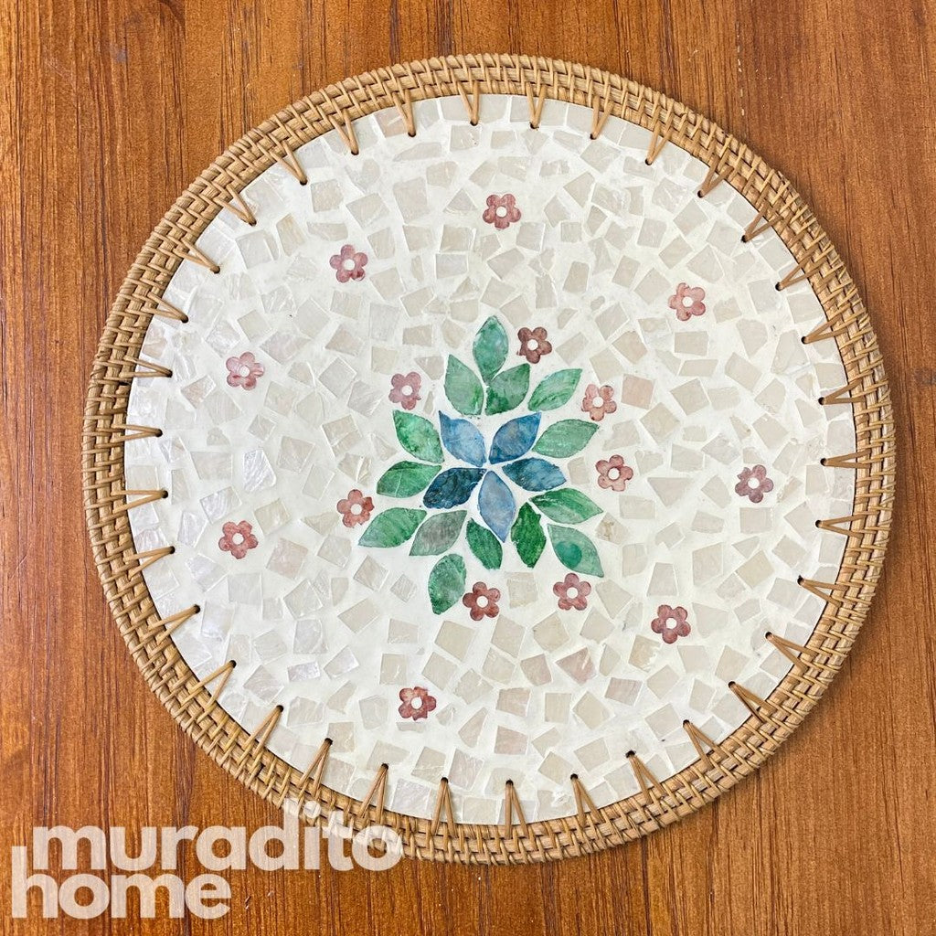 MURADITOHOME Kidlat Mother of Pearl Placemat 13"